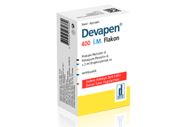 DEVAPEN 400 I.M. ENJEKSIYONLUK COZELTI ICIN TOZ ICEREN FLAKON (1 FLAKON)